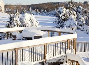 Deck Full of Snow