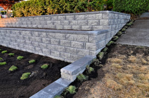 Honeysuckle Nursery & Design Retaining Walls in Winter