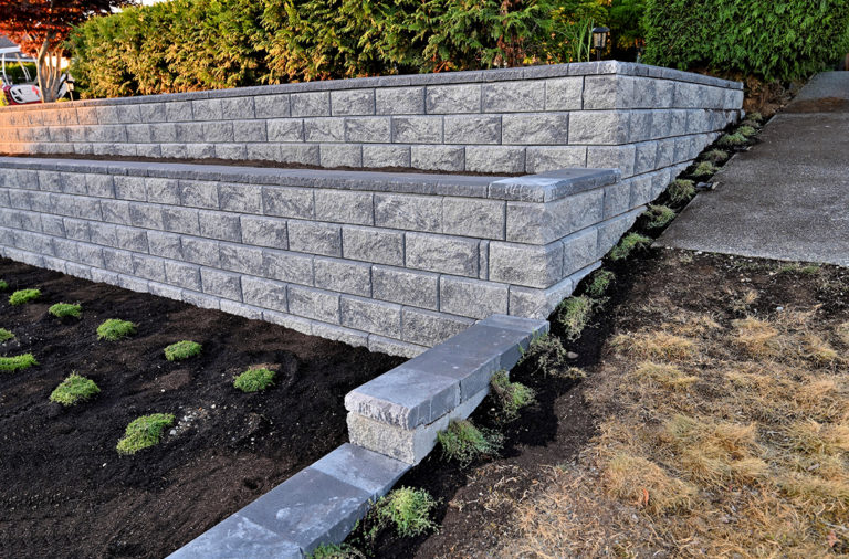 Honeysuckle Nursery Installing a Retaining Wall
